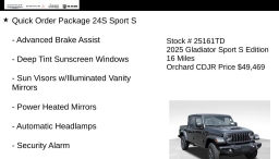 Jeep Gladiator Sport S 4x4 2025