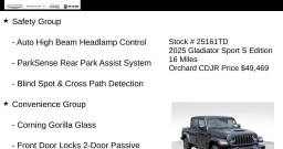 Jeep Gladiator Sport S 4x4 2025