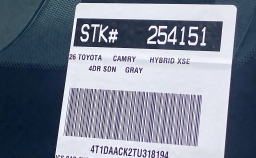 Toyota Camry XSE (Natl) 2026
