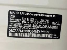 BMW X7 M60i Sports Activity Vehicle 2027