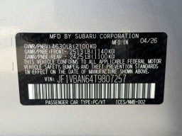 Subaru WRX Limited Manual 2026