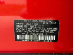 Subaru WRX Limited Manual 2026