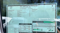 Mercedes-Benz Sprinter Cargo Van High Roof 4-Cyl Diesel HO 2500 High Roof I4 Diesel HO 170" RWD 2025