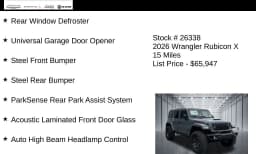 Jeep Wrangler Rubicon X 4 Door 4x4 2026 — side view