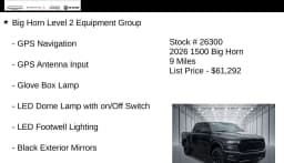 Ram 1500 Big Horn 4x4 Crew Cab 5'7" Box 2026 — side view