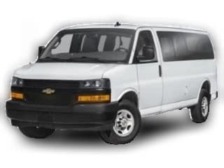 Chevrolet Express Passenger LT RWD 3500 155" 2026 — side view