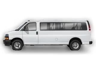 Chevrolet Express Passenger LT RWD 3500 155" 2026 — side view