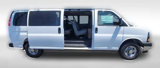 Chevrolet Express Passenger LT RWD 3500 155" 2026 — side view