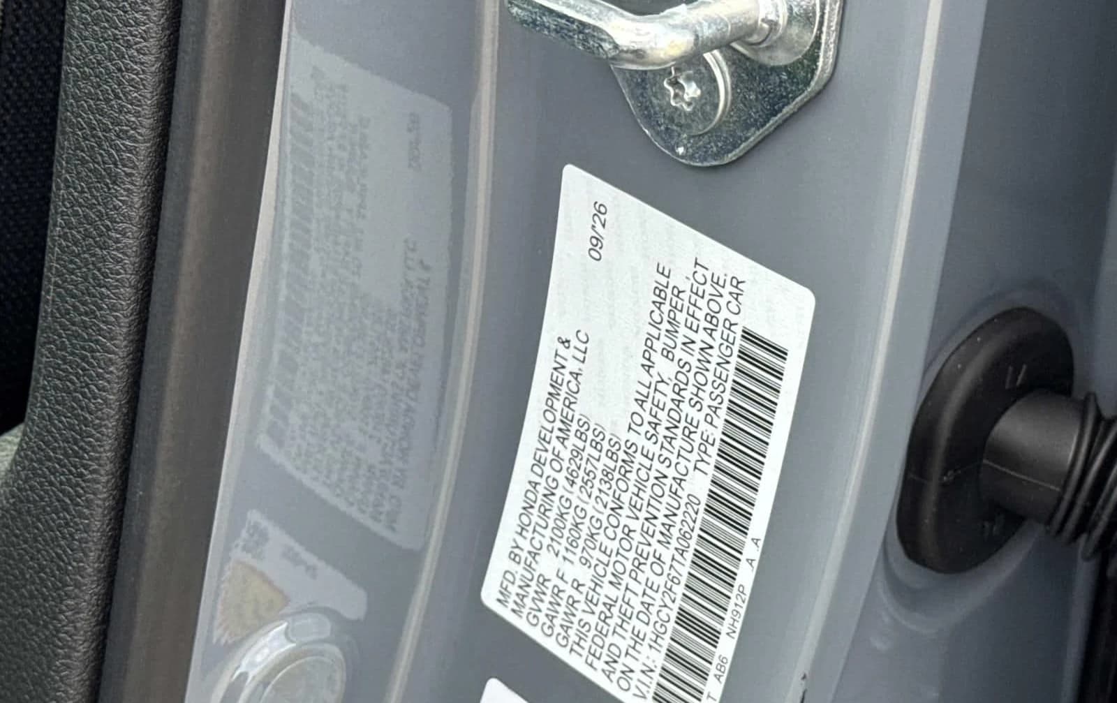 Honda Accord Hybrid EX-L Sedan 2026 — side view