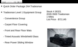 Ram 3500 Tradesman 4x4 Crew Cab 8' Box 2026 — side view