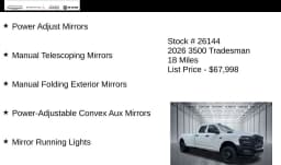 Ram 3500 Tradesman 4x4 Crew Cab 8' Box 2026 — side view