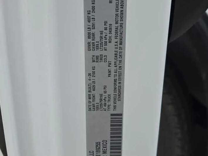 Ram ProMaster Cargo Van Tradesman 2500 High Roof 159" WB w/Pass Seat 2026 — side view
