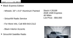 Ram 1500 Express 4x4 Crew Cab 5'7" Box 2026 — side view