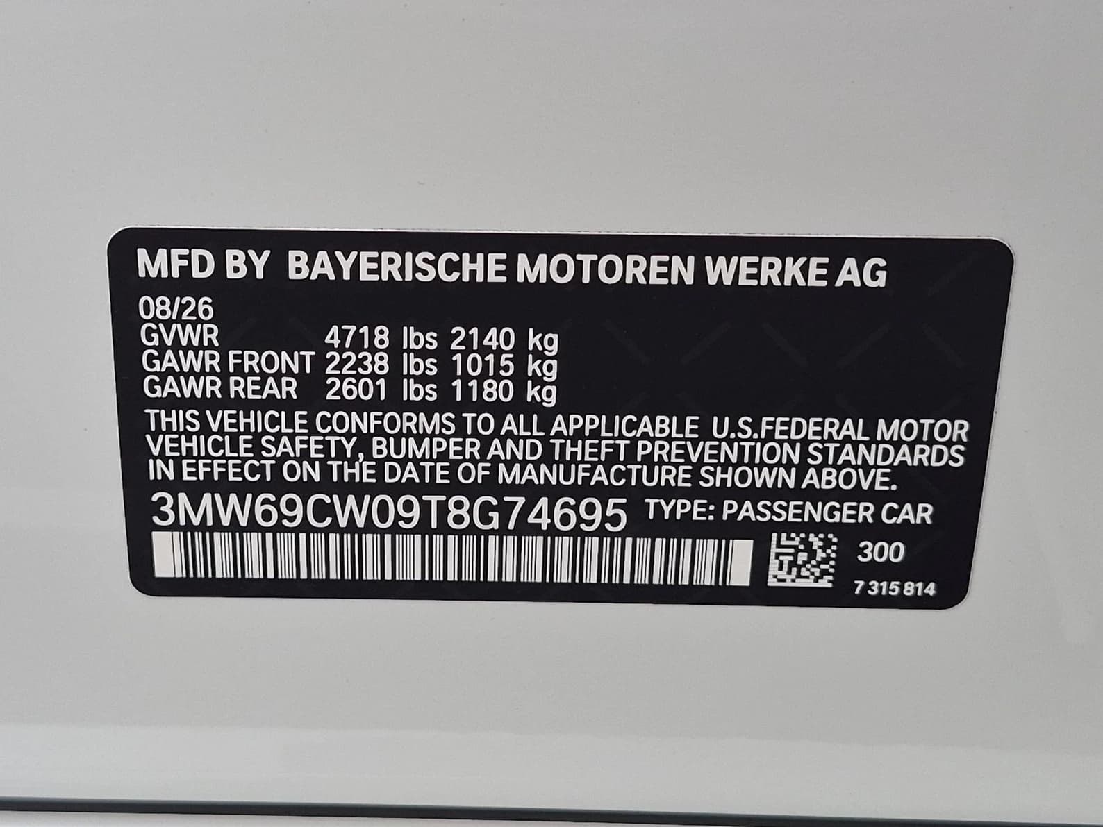 BMW 3 Series 330i NA Sedan 2026 — side view