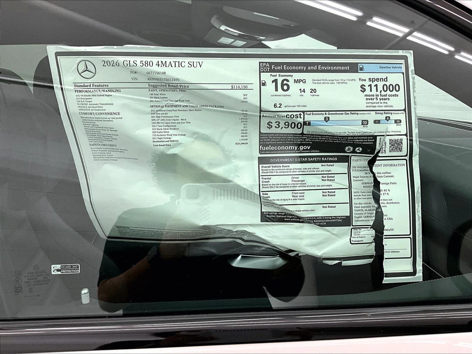 Mercedes-Benz GLS GLS 580 4MATIC SUV 2026 — side view
