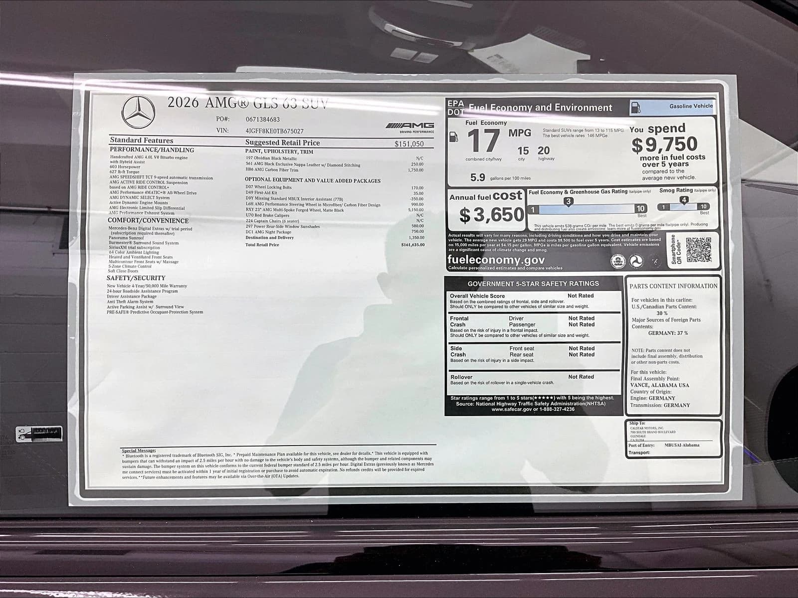 Mercedes-Benz GLS AMG GLS 63 4MATIC+ SUV 2026 — side view