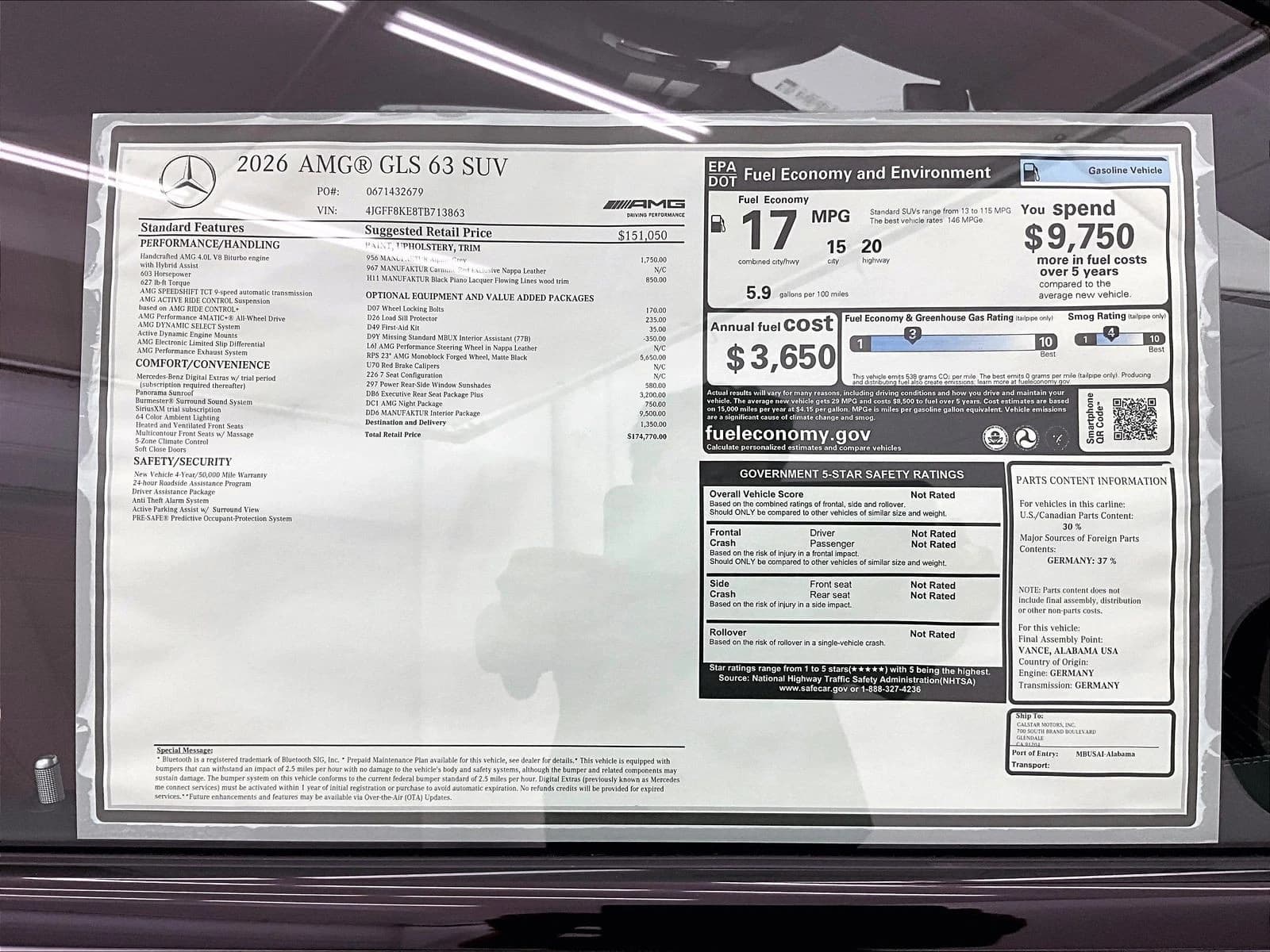 Mercedes-Benz GLS AMG GLS 63 4MATIC+ SUV 2026 — side view