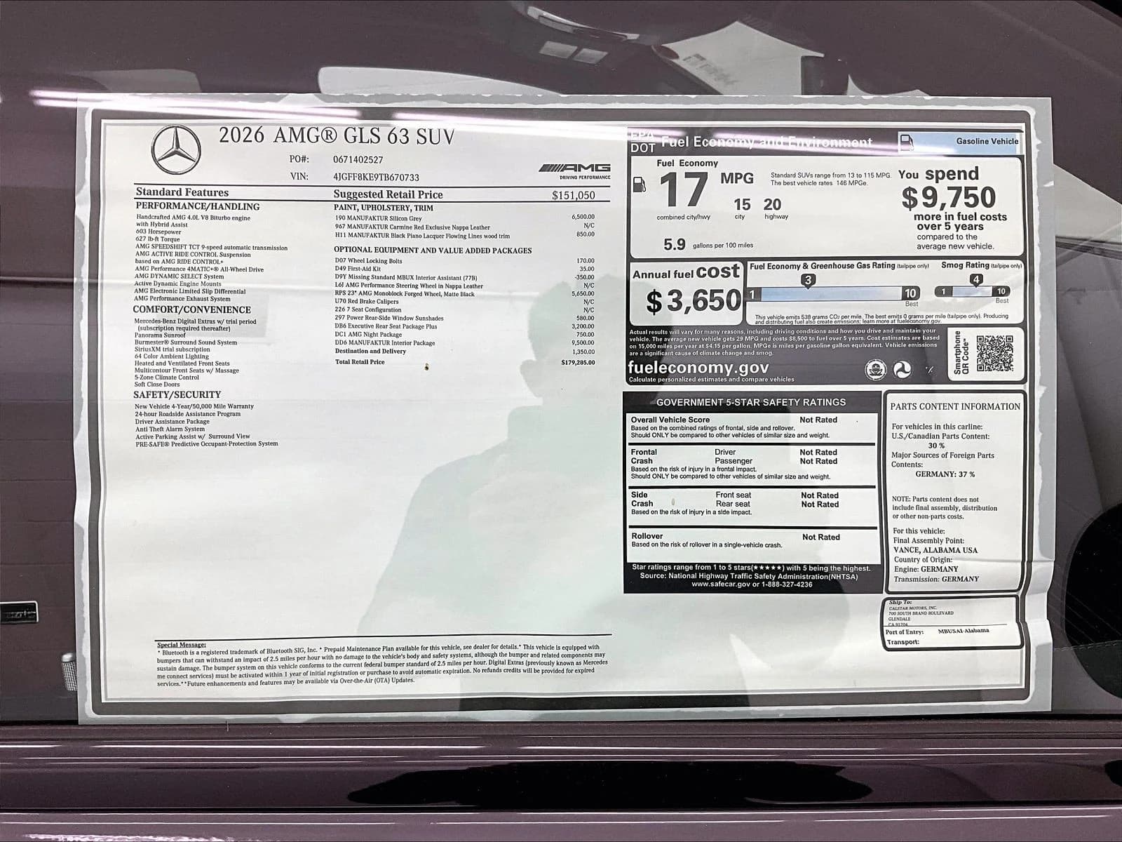 Mercedes-Benz GLS AMG GLS 63 4MATIC+ SUV 2026 — side view