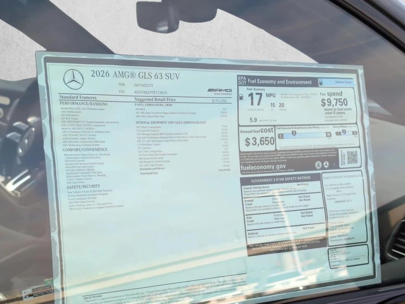 Mercedes-Benz GLS AMG GLS 63 4MATIC+ SUV 2026 — side view