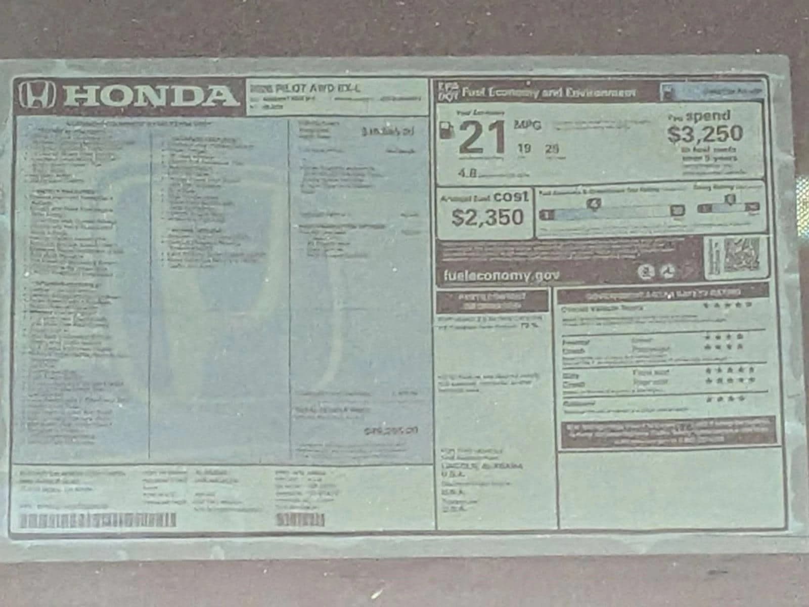 Honda Pilot EX-L AWD 2026 — side view