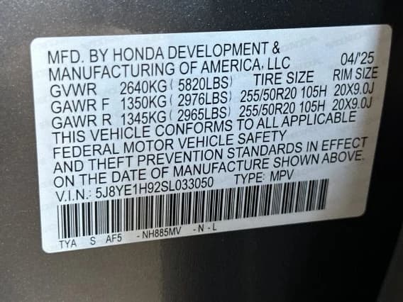 Acura MDX SH-AWD w/A-Spec Advance Package 2025 — side view