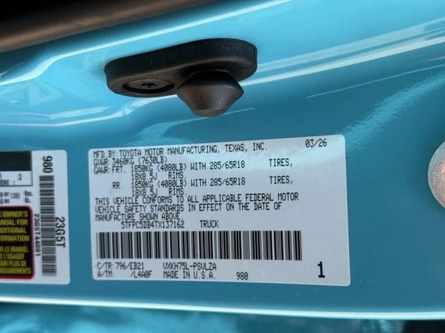 Toyota Tundra 4WD TRD Pro Hybrid CrewMax 5.5' Bed (Natl) 2026 — side view