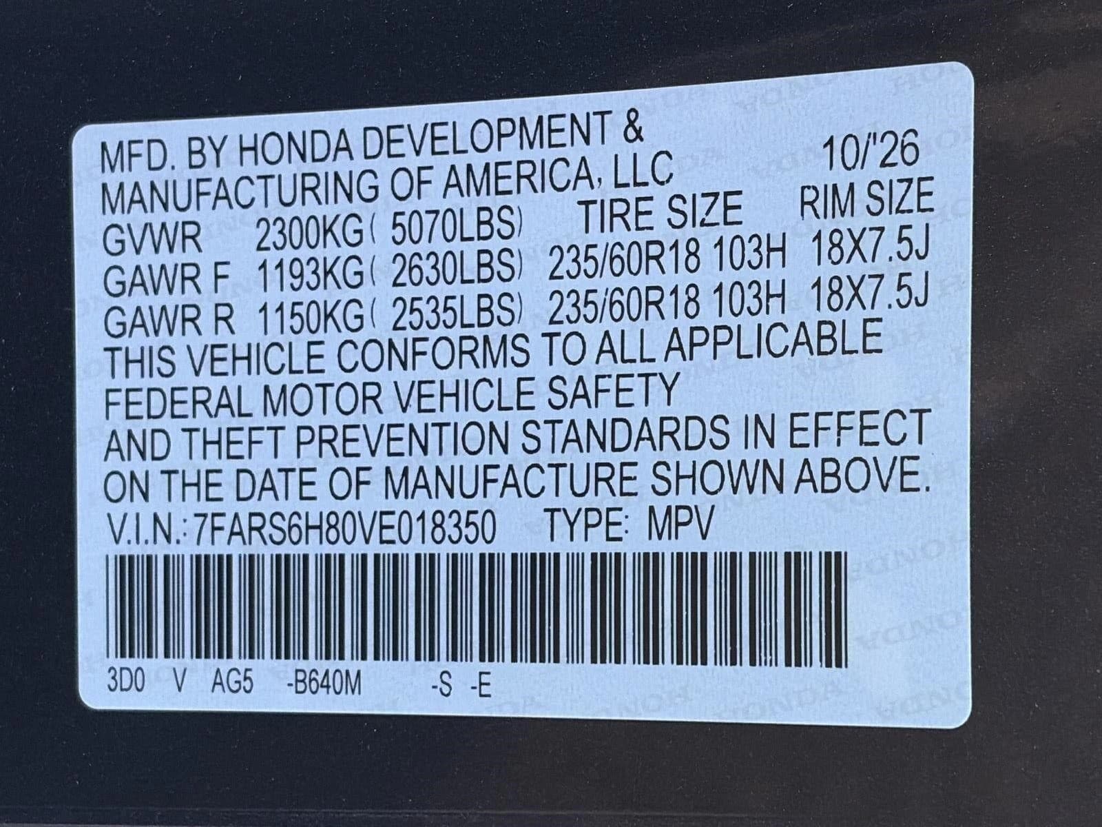 Honda CR-V Hybrid Sport-L AWD 2027 — side view