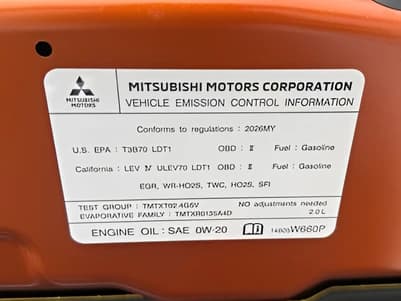 Mitsubishi Outlander Sport SE 2.0 AWC 2026 — side view