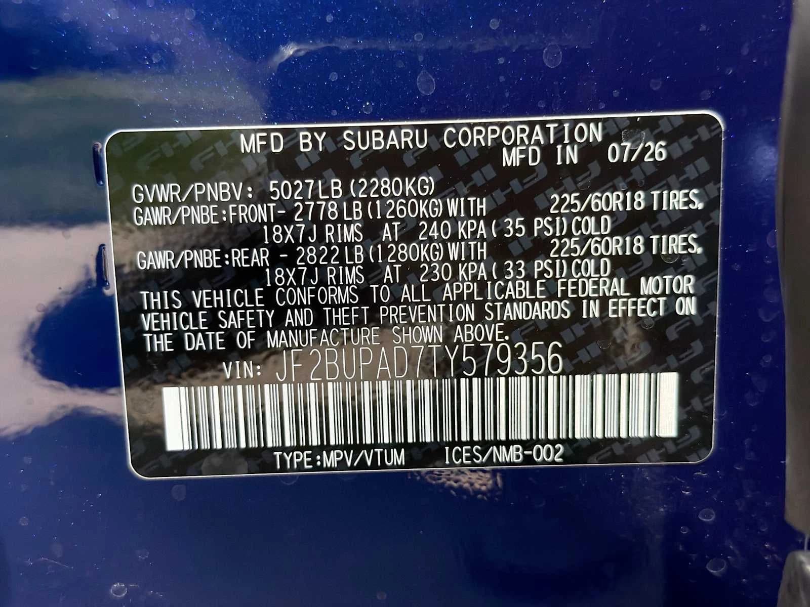 Subaru Outback Premium AWD 2026 — side view