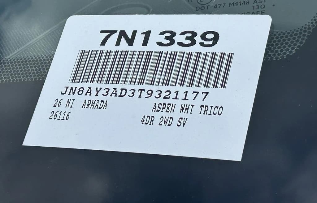 Nissan Armada SV 4x2 2026 — side view