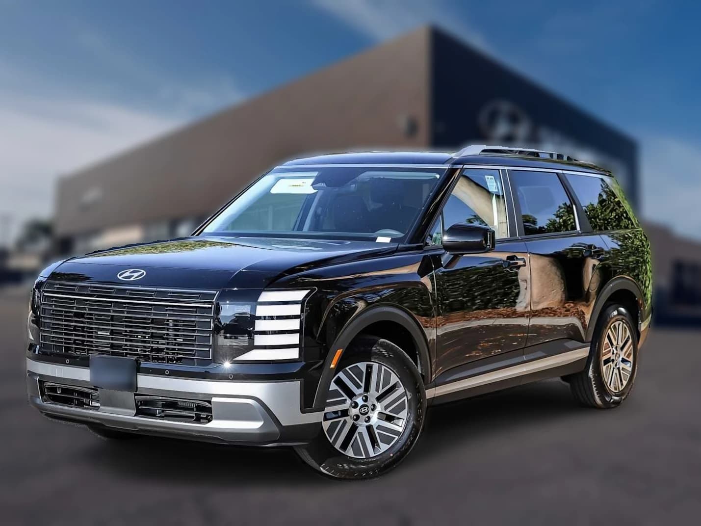 Hyundai Palisade Hybrid Blue SEL 7P FWD 2027 — side view