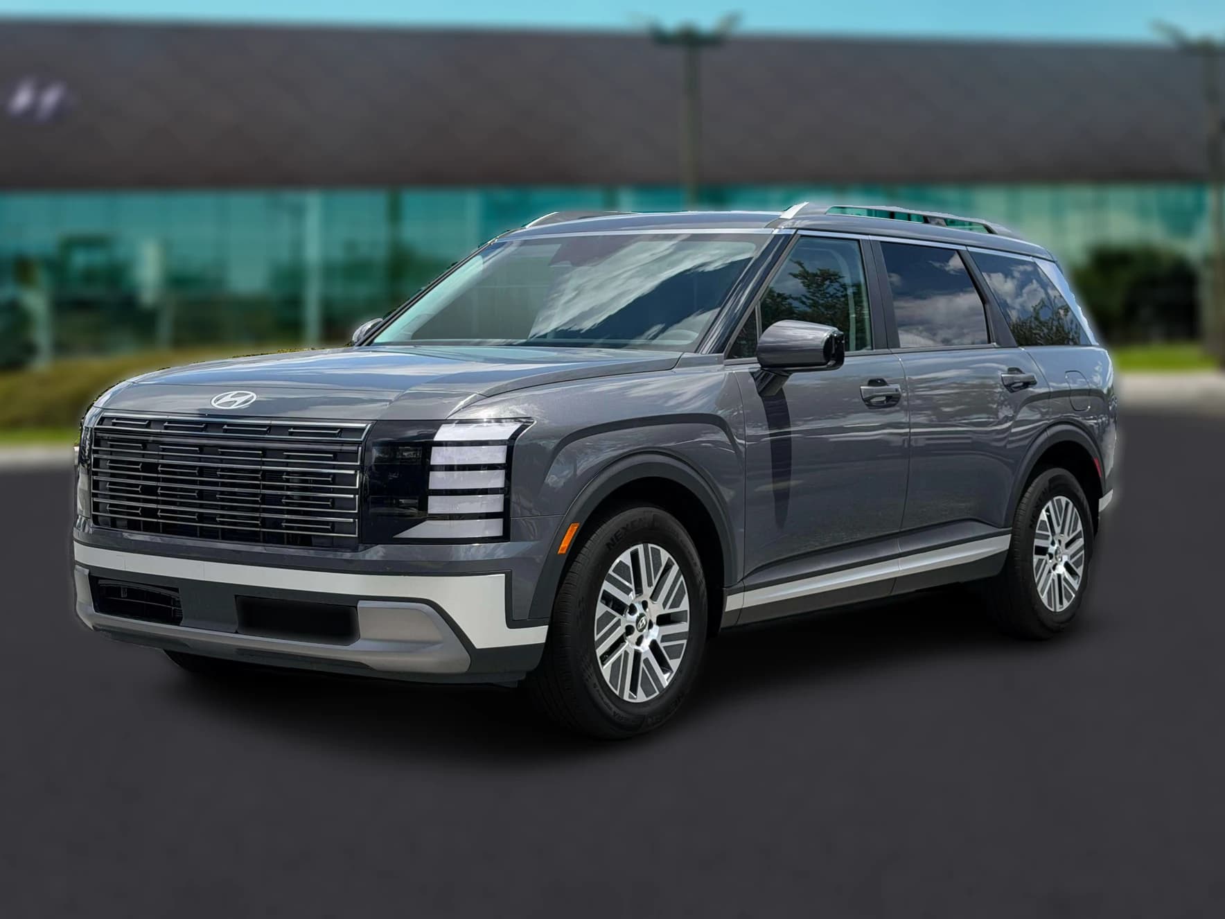 Hyundai Palisade Hybrid Blue SEL 7P FWD 2027 — side view