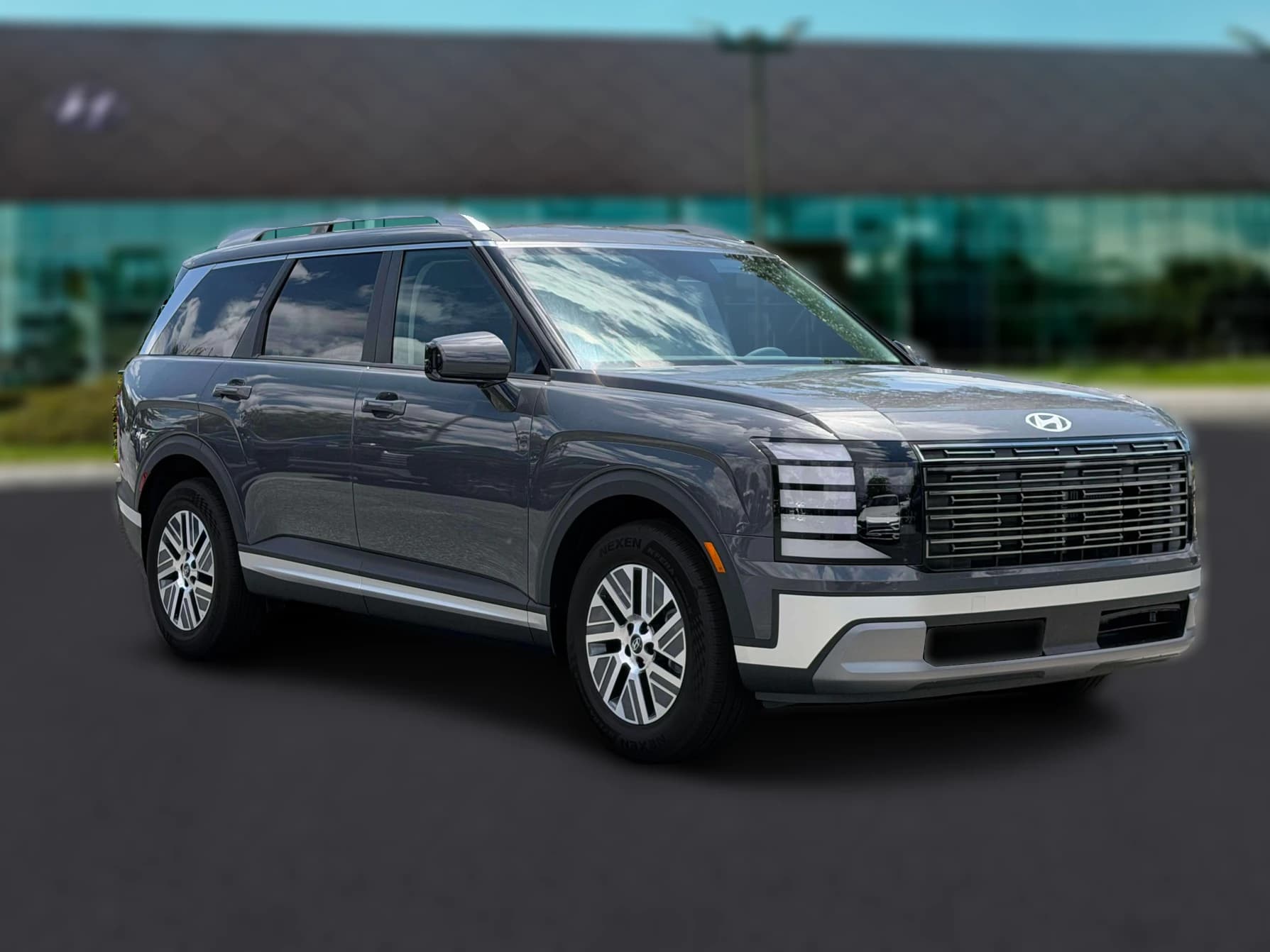 Hyundai Palisade Hybrid Blue SEL 7P FWD 2027 — side view