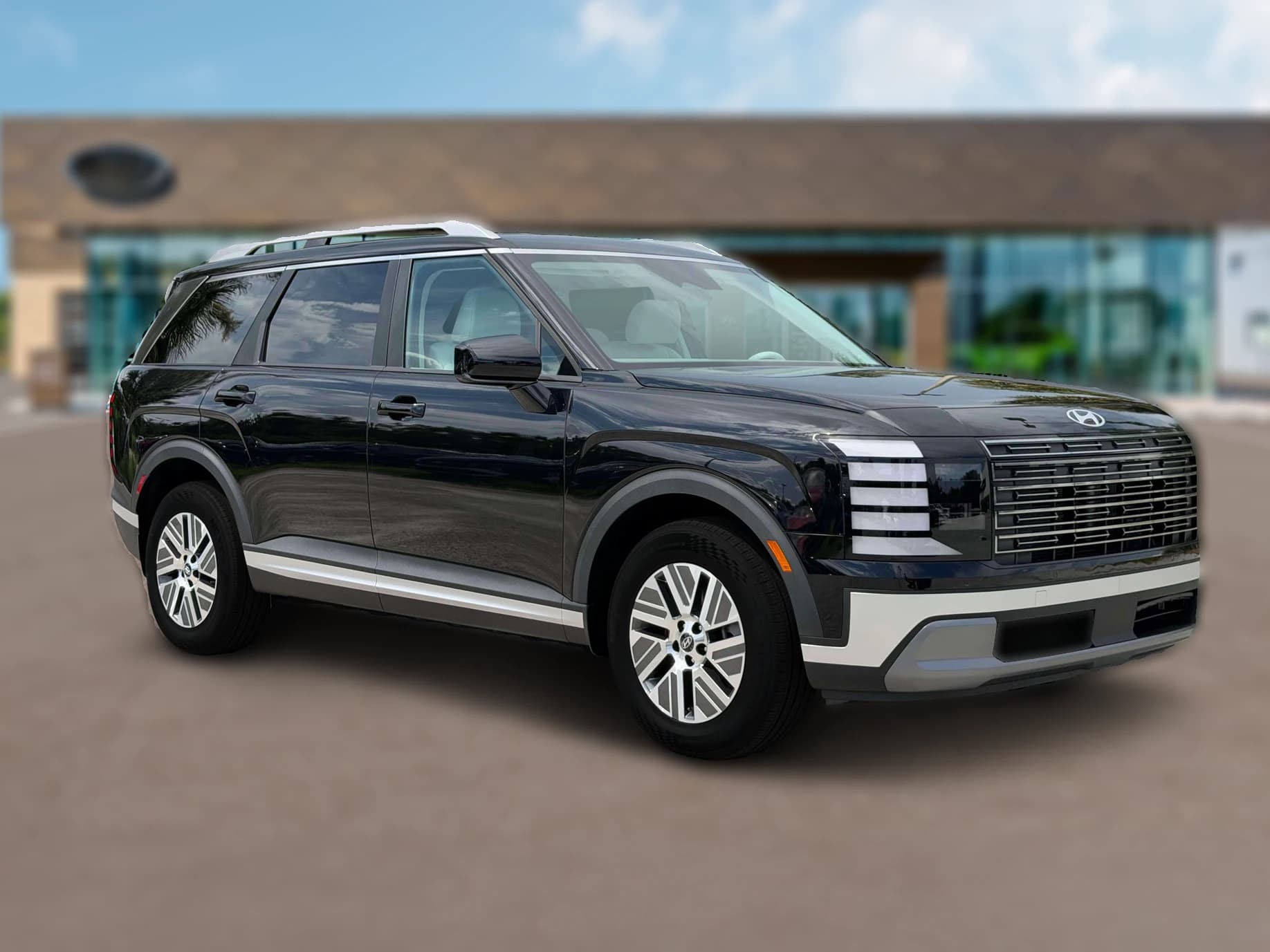 Hyundai Palisade Hybrid Blue SEL 7P FWD 2027 — side view