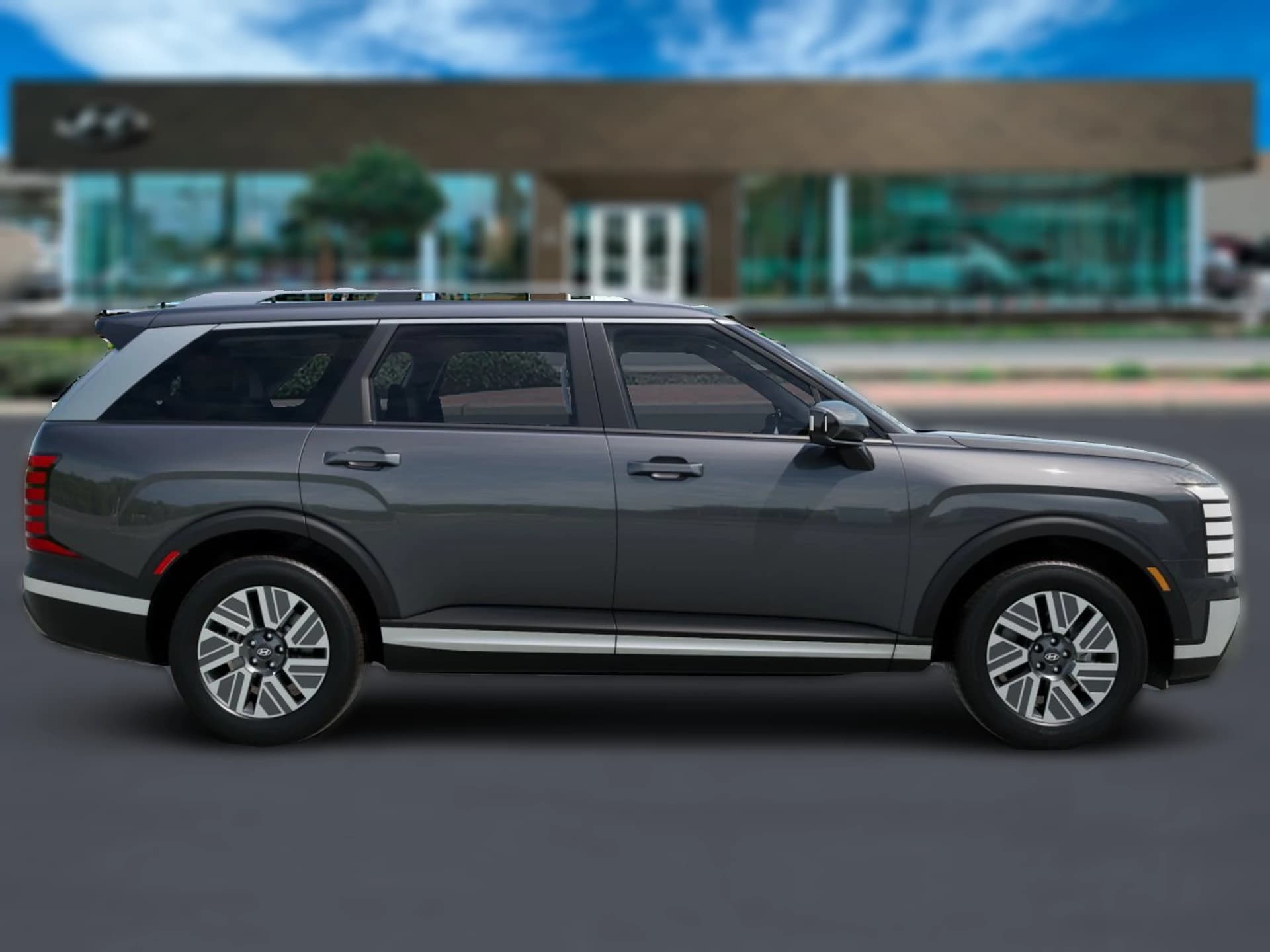 Hyundai Palisade Hybrid Blue SEL 7P FWD 2026 — side view