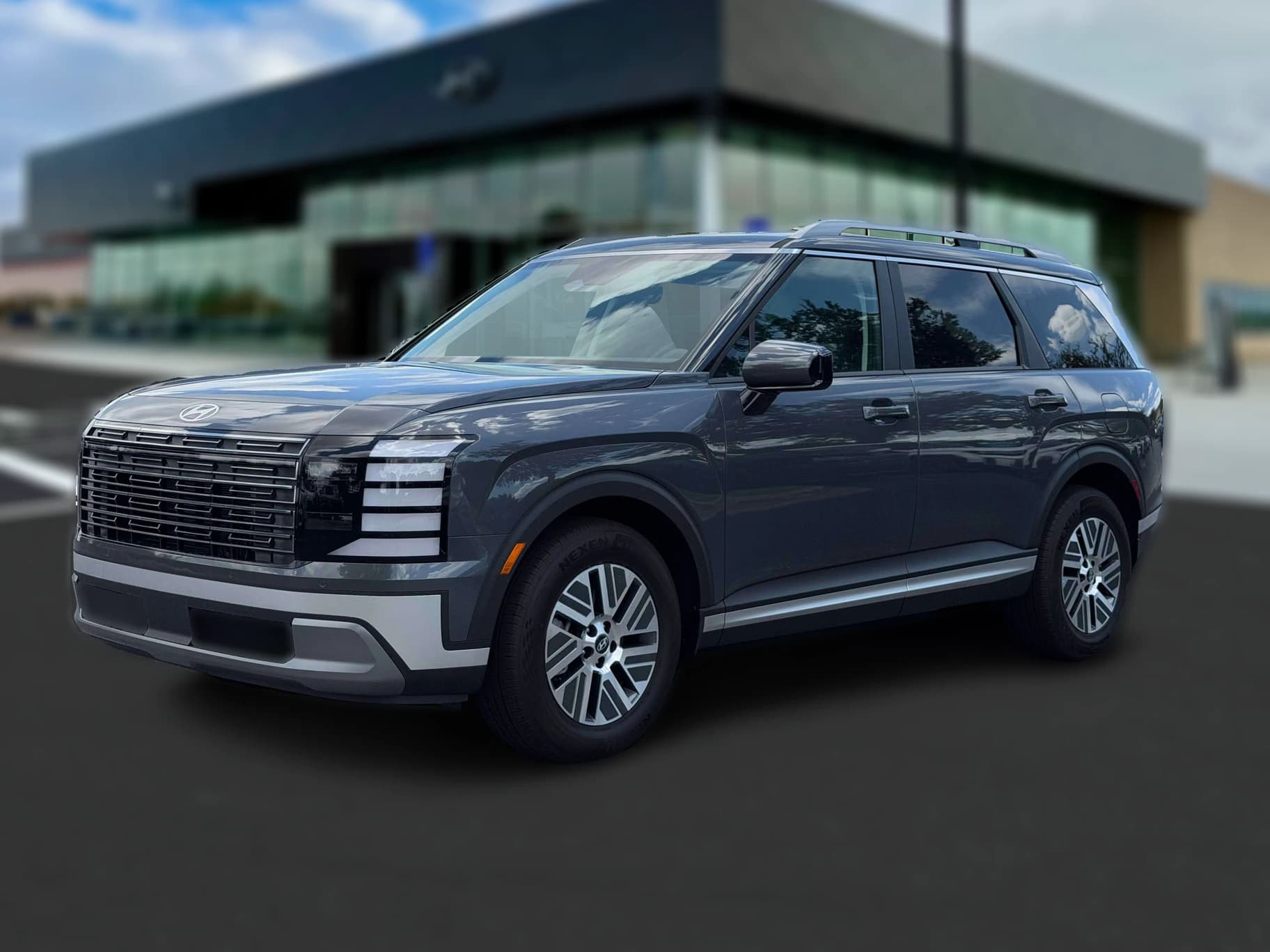 Hyundai Palisade Hybrid Blue SEL 7P FWD 2027 — side view