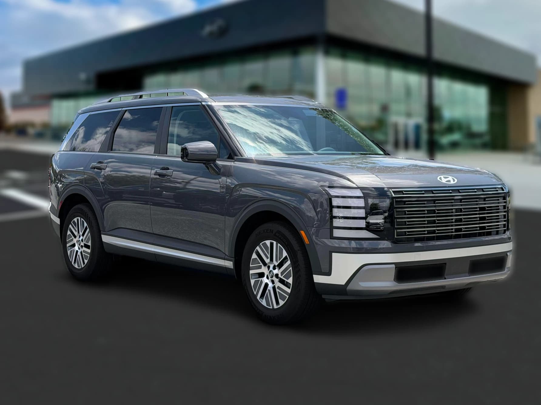 Hyundai Palisade Hybrid Blue SEL 7P FWD 2027 — side view