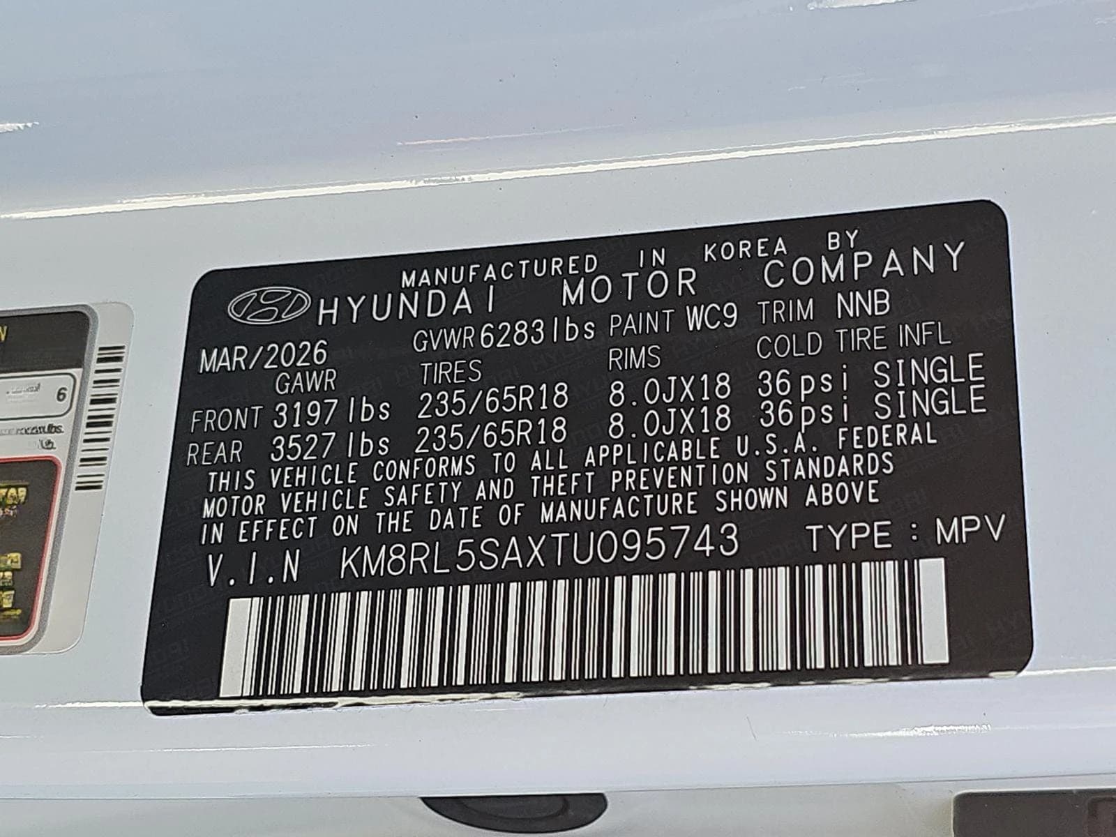 Hyundai Palisade Hybrid Blue SEL 8P FWD 2026 — side view