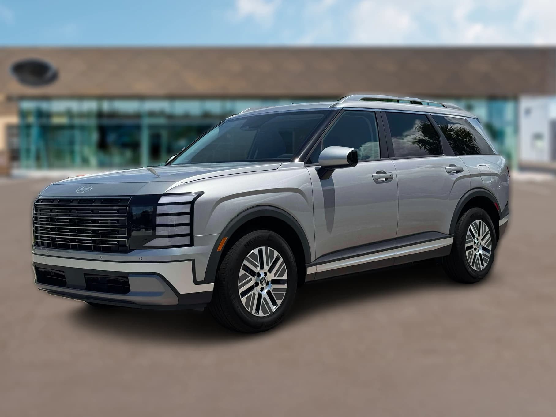 Hyundai Palisade Hybrid Blue SEL 7P FWD 2027 — side view