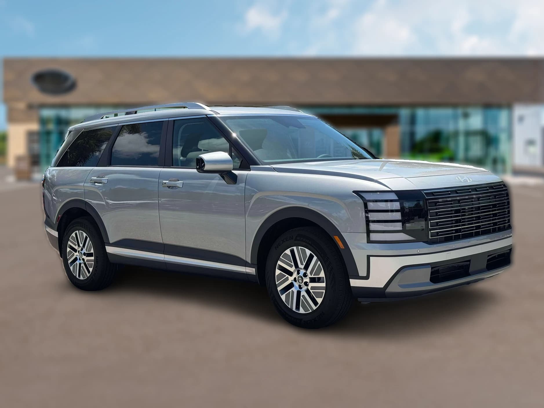 Hyundai Palisade Hybrid Blue SEL 7P FWD 2027 — side view
