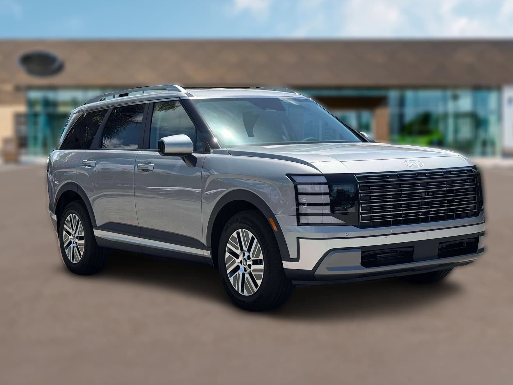 Hyundai Palisade Hybrid Blue SEL 7P FWD 2027 — side view
