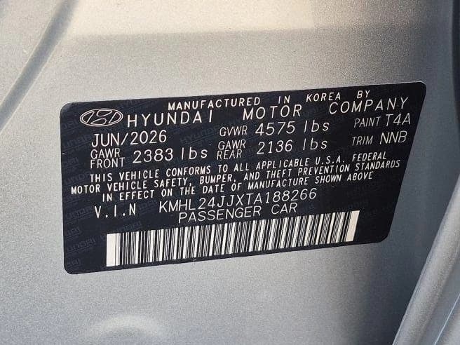 Hyundai Sonata Hybrid Blue FWD 2026 — side view