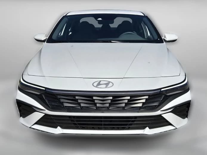Hyundai Elantra Hybrid Blue Sedan 2026 — side view
