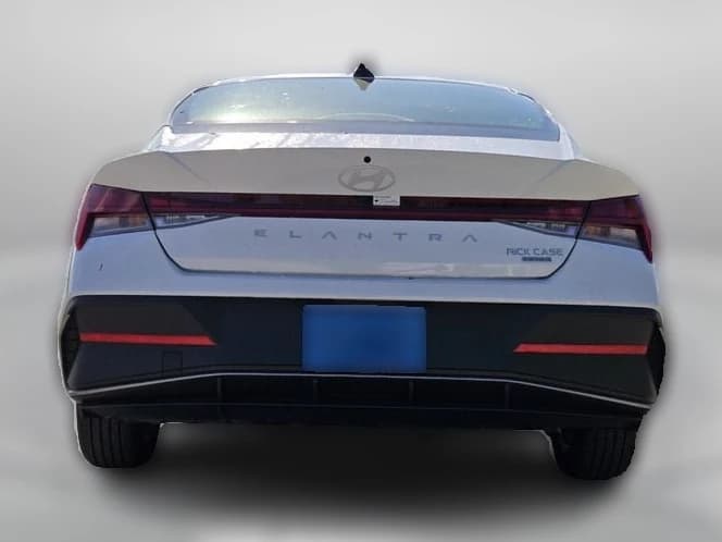 Hyundai Elantra Hybrid Blue Sedan 2026 — side view