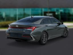Hyundai Elantra Hybrid Blue Sedan 2026 — side view