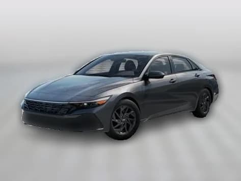 Hyundai Elantra Hybrid Blue Sedan 2026 — side view