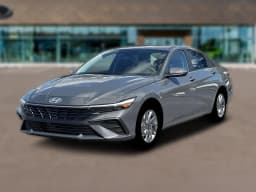 Hyundai Elantra Hybrid Blue Sedan 2026 — side view