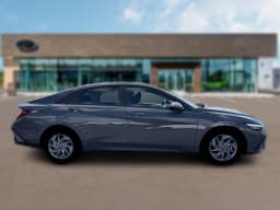 Hyundai Elantra Hybrid Blue Sedan 2026 — side view
