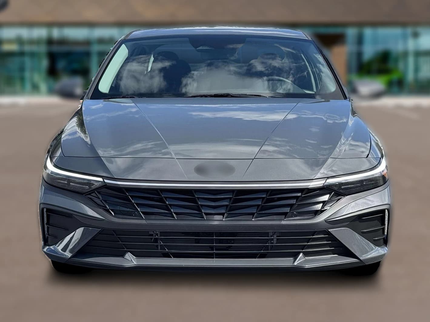 Hyundai Elantra Hybrid Blue Sedan 2026 — side view