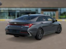 Hyundai Elantra Hybrid Blue Sedan 2026 — side view